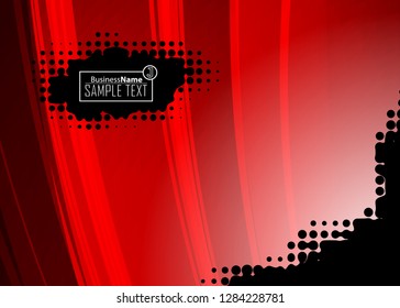 Red contrast abstract technology background. Red corporate design. Abstract tech corporate red design flyer background. Black geometric illustration for flyer, brochures, web graphic design background