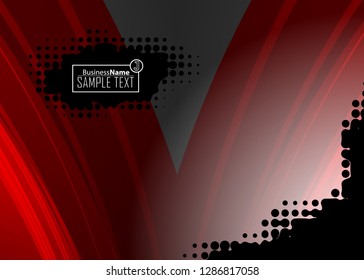 Red contrast abstract technology background. Red corporate design. Abstract tech corporate red design flyer background. Black geometric illustration for flyer, brochures, web graphic design background