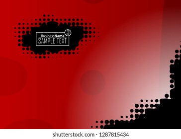 Red contrast abstract technology background. Red corporate design. Abstract tech corporate red design flyer background. Black geometric illustration for flyer, brochures, web graphic design background