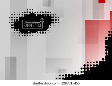 Red contrast abstract technology background. Red corporate design. Abstract tech corporate red design flyer background. Black geometric illustration for flyer, brochures, web graphic design background