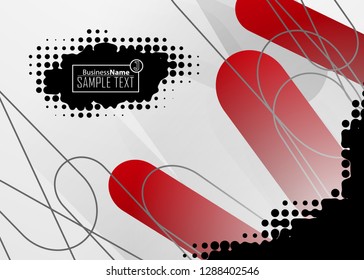 Red contrast abstract technology background. Red corporate design. Abstract tech corporate red design flyer background. Black geometric illustration for flyer, brochures, web graphic design background