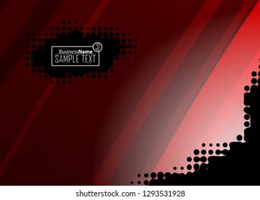 Red contrast abstract technology background. Red corporate design. Abstract tech corporate red design flyer background. Black geometric illustration for flyer, brochures, web graphic design background