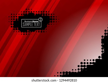 Red contrast abstract technology background. Red corporate design. Abstract tech corporate red design flyer background. Black geometric illustration for flyer, brochures, web graphic design background