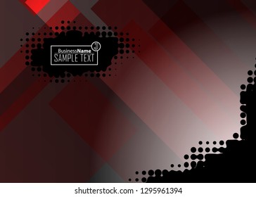 Red contrast abstract technology background. Red corporate design. Abstract tech corporate red design flyer background. Black geometric illustration for flyer, brochures, web graphic design background
