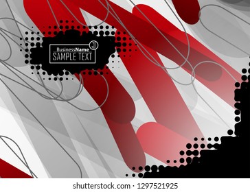 Red contrast abstract technology background. Red corporate design. Abstract tech corporate red design flyer background. Black geometric illustration for flyer, brochures, web graphic design background