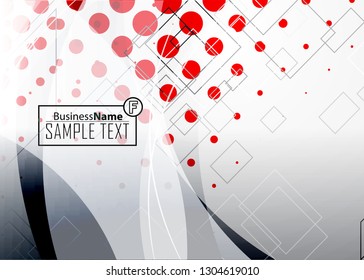 Red contrast abstract technology background. Red corporate design. Abstract tech corporate red design flyer background. Black geometric illustration for flyer, brochures, web graphic design background