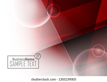 Red contrast abstract technology background. Red corporate design. Abstract tech corporate red design flyer background. Black geometric illustration for flyer, brochures, web graphic design background
