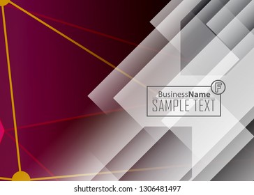 Red contrast abstract technology background. Red corporate design. Abstract tech corporate red design flyer background. Black geometric illustration for flyer, brochures, web graphic design background