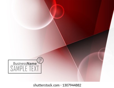 Red contrast abstract technology background. Red corporate design. Abstract tech corporate red design flyer background. Black geometric illustration for flyer, brochures, web graphic design background