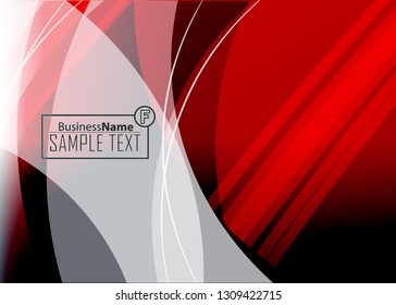 Red contrast abstract technology background. Red corporate design. Abstract tech corporate red design flyer background. Black geometric illustration for flyer, brochures, web graphic design background