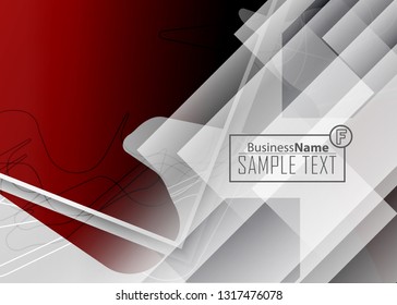 Red contrast abstract technology background. Red corporate design. Abstract tech corporate red design flyer background. Black geometric illustration for flyer, brochures, web graphic design background