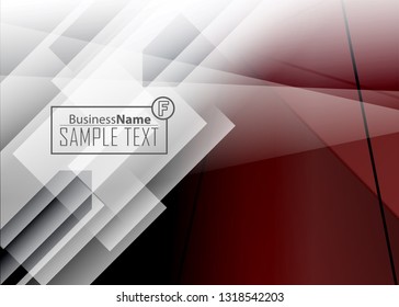 Red contrast abstract technology background. Red corporate design. Abstract tech corporate red design flyer background. Black geometric illustration for flyer, brochures, web graphic design background