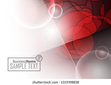 Red contrast abstract technology background. Red corporate design. Abstract tech corporate red design flyer background. Black geometric illustration for flyer, brochures, web graphic design background
