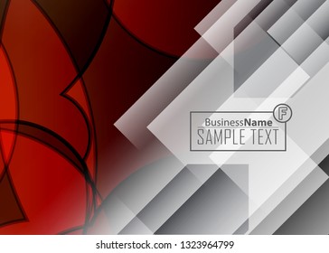 Red contrast abstract technology background. Red corporate design. Abstract tech corporate red design flyer background. Black geometric illustration for flyer, brochures, web graphic design background