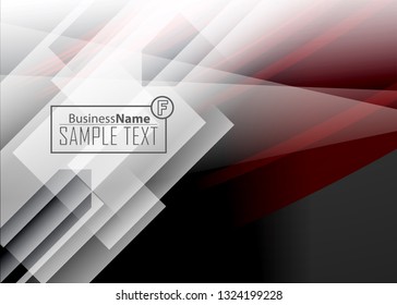 Red contrast abstract technology background. Red corporate design. Abstract tech corporate red design flyer background. Black geometric illustration for flyer, brochures, web graphic design background