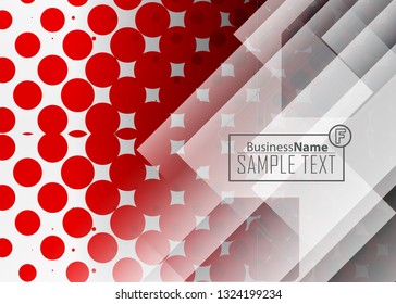 Red contrast abstract technology background. Red corporate design. Abstract tech corporate red design flyer background. Black geometric illustration for flyer, brochures, web graphic design background