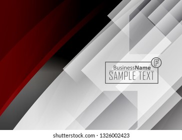 Red contrast abstract technology background. Red corporate design. Abstract tech corporate red design flyer background. Black geometric illustration for flyer, brochures, web graphic design background