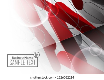 Red contrast abstract technology background. Red corporate design. Abstract tech corporate red design flyer background. Black geometric illustration for flyer, brochures, web graphic design background