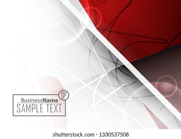 Red contrast abstract technology background. Red corporate design. Abstract tech corporate red design flyer background. Black geometric illustration for flyer, brochures, web graphic design background