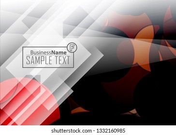 Red contrast abstract technology background. Red corporate design. Abstract tech corporate red design flyer background. Black geometric illustration for flyer, brochures, web graphic design background