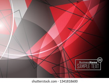 Red contrast abstract technology background. Red corporate design. Abstract tech corporate red design flyer background. Black geometric illustration for flyer, brochures, web graphic design background