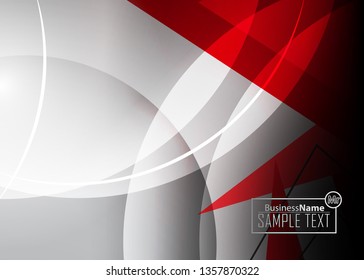 Red contrast abstract technology background. Red corporate design. Abstract tech corporate red design flyer background. Black geometric illustration for flyer, brochures, web graphic design background