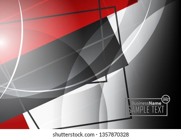 Red contrast abstract technology background. Red corporate design. Abstract tech corporate red design flyer background. Black geometric illustration for flyer, brochures, web graphic design background
