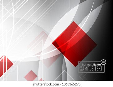Red contrast abstract technology background. Red corporate design. Abstract tech corporate red design flyer background. Black geometric illustration for flyer, brochures, web graphic design background
