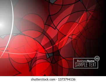 Red contrast abstract technology background. Red corporate design. Abstract tech corporate red design flyer background. Black geometric illustration for flyer, brochures, web graphic design background