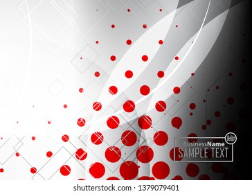 Red contrast abstract technology background. Red corporate design. Abstract tech corporate red design flyer background. Black geometric illustration for flyer, brochures, web graphic design background