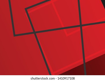 Red contrast abstract technology background. Red corporate design. Abstract tech corporate red design flyer background. Black geometric illustration for flyer, brochures, web graphic design background