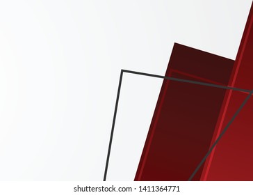 Red contrast abstract technology background. Red corporate design. Abstract tech corporate red design flyer background. Black geometric illustration for flyer, brochures, web graphic design background