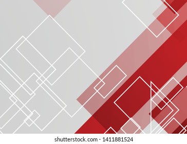 Red contrast abstract technology background. Red corporate design. Abstract tech corporate red design flyer background. Black geometric illustration for flyer, brochures, web graphic design background