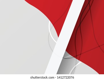 Red contrast abstract technology background. Red corporate design. Abstract tech corporate red design flyer background. Black geometric illustration for flyer, brochures, web graphic design background
