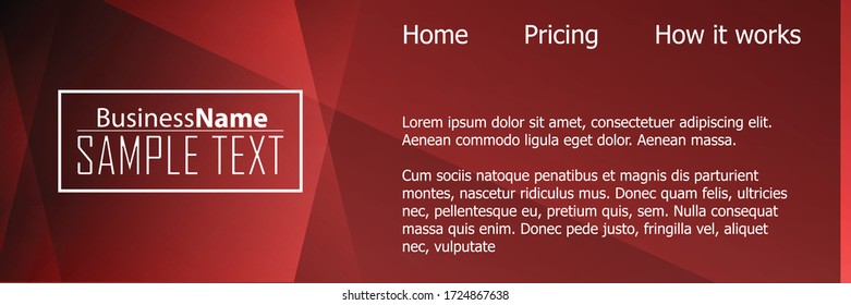 Red contrast abstract technology background. Red corporate design. Abstract tech corporate red design flyer background. Black geometric illustration for flyer, brochures, web graphic design background