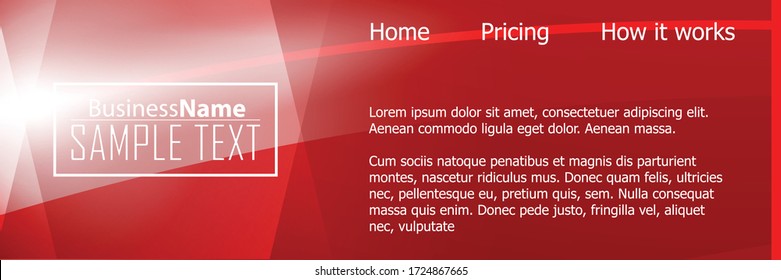 Fondo tecnológico abstracto de contraste rojo. Diseño corporativo rojo. Resumen del fondo del volante de diseño rojo corporativo de tecnología. Ilustración geométrica negra para volante, folletos, fondo de diseño gráfico web