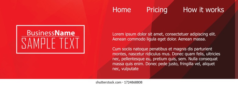 Red contrast abstract technology background. Red corporate design. Abstract tech corporate red design flyer background. Black geometric illustration for flyer, brochures, web graphic design background