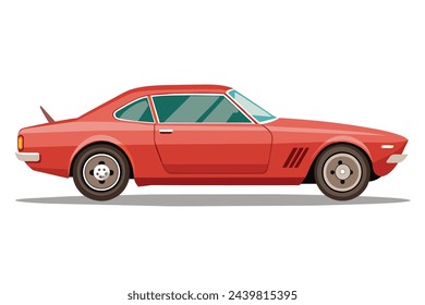 Red convertible vector illustration artwork 