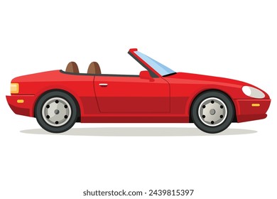 Red convertible vector illustration artwork 