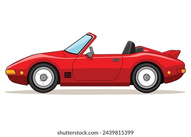 Red convertible vector illustration artwork 