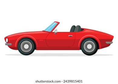 Red convertible vector illustration artwork 