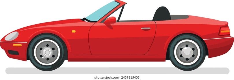 Red convertible vector illustration artwork 