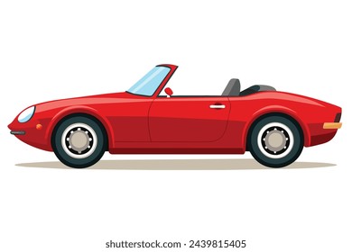 Red convertible vector illustration artwork 