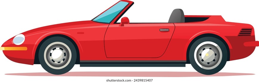 Red convertible vector illustration artwork 