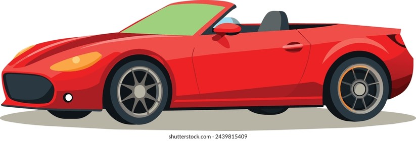 Red convertible vector illustration artwork 