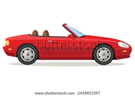 Red convertible vector illustration artwork 