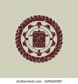 Icono de olla roja dentro de la foca gruesa. 