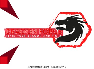 Red Cool Dragon Text Cover
