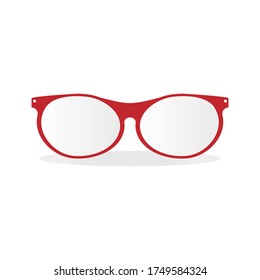 rotes cooles Brillendesign