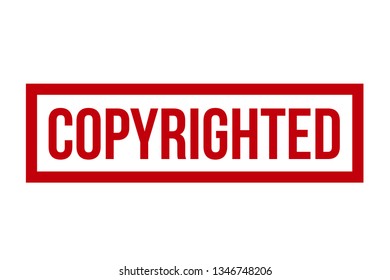 Red Copyrighted stamp seal – Vector